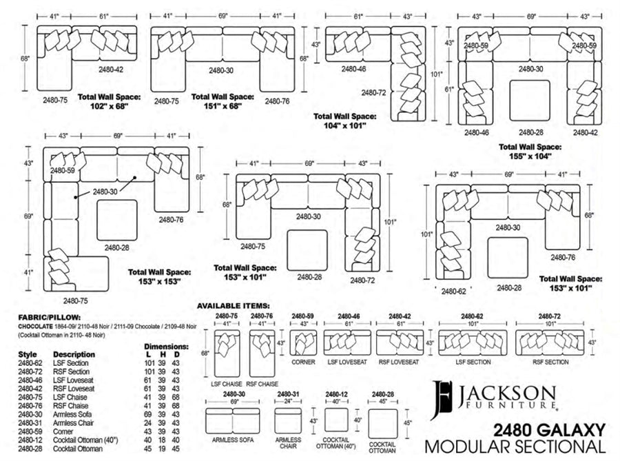 Galaxy 3pc Sectional
