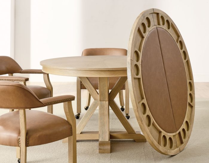 Rylie Game Dining Table & Chairs, Natural Finish