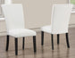 Artemis 70″ Rect Gray Marble Table & Black Finish w/ White Vegan Leather Chairs