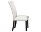 Artemis 70″ Rect Gray Marble Table & Black Finish w/ White Vegan Leather Chairs