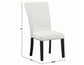 Artemis 70″ Rect Gray Marble Table & Black Finish w/ White Vegan Leather Chairs
