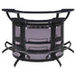 Dallas 2-shelf Curved Home Bar Smoke and Black Glass