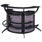 Dallas 2-shelf Curved Home Bar Smoke and Black Glass