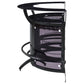 Dallas 2-shelf Curved Home Bar Smoke and Black Glass