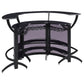 Dallas 2-shelf Curved Home Bar Smoke and Black Glass