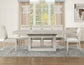 Garland Dining Table-Chairs, Distressed Greige Finish