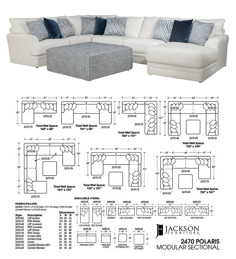 Polaris 3pc Sectional