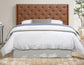 Maria Queen/Full Button-Tufted Vegan Leather Headboard