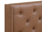 Maria Queen/Full Button-Tufted Vegan Leather Headboard