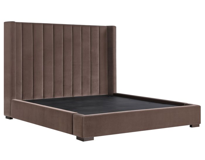Pearson King or Queen Bed, Chocolate Velvet