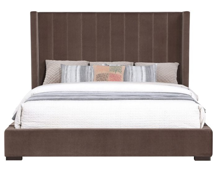 Pearson King or Queen Bed, Chocolate Velvet