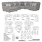 Rockport 3pc Power Reclining Sectional