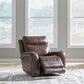 Blair Cognac Leather Dual Power Recliner