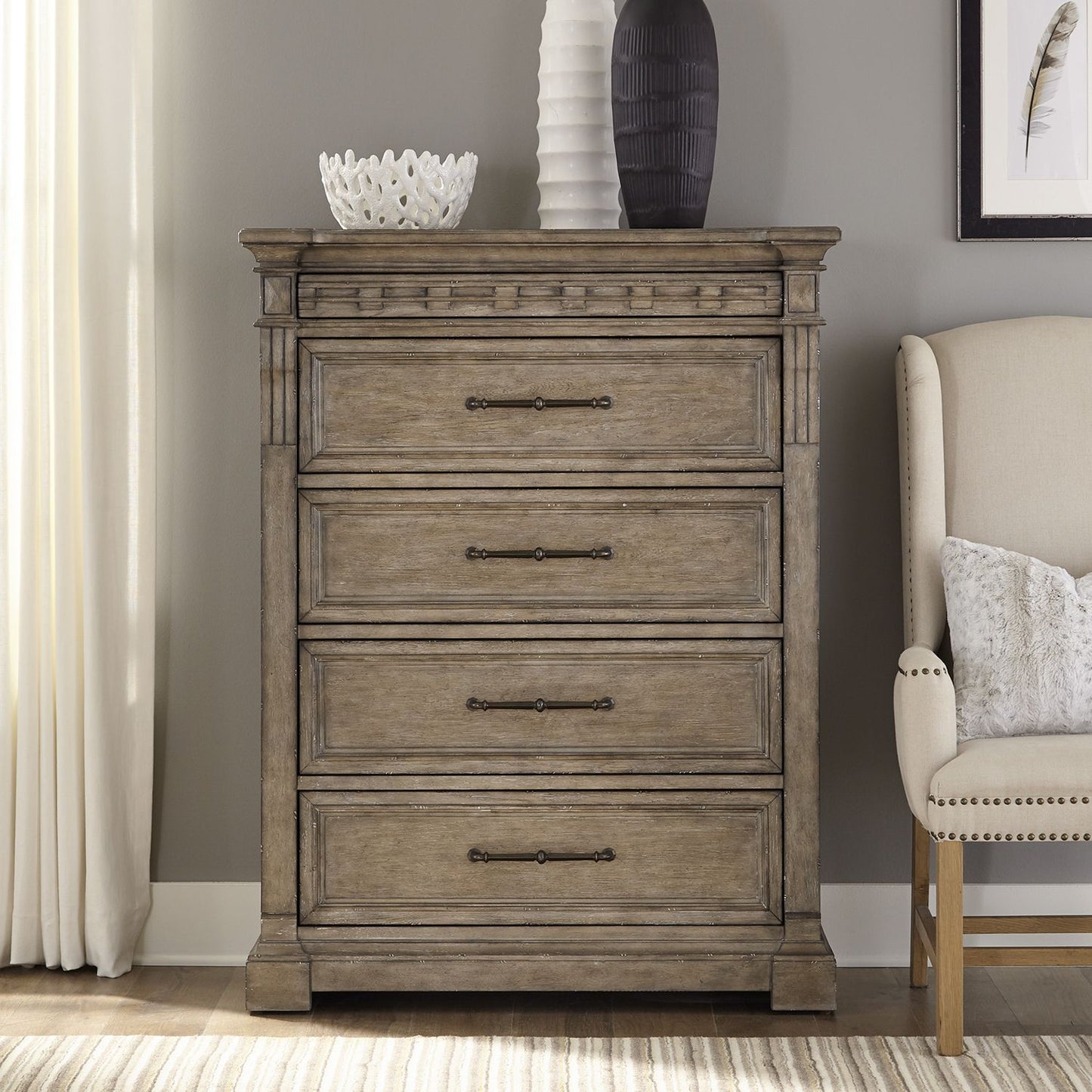 Town & Country Panel Bed, Dresser, Mirror, Chest & Nightstands