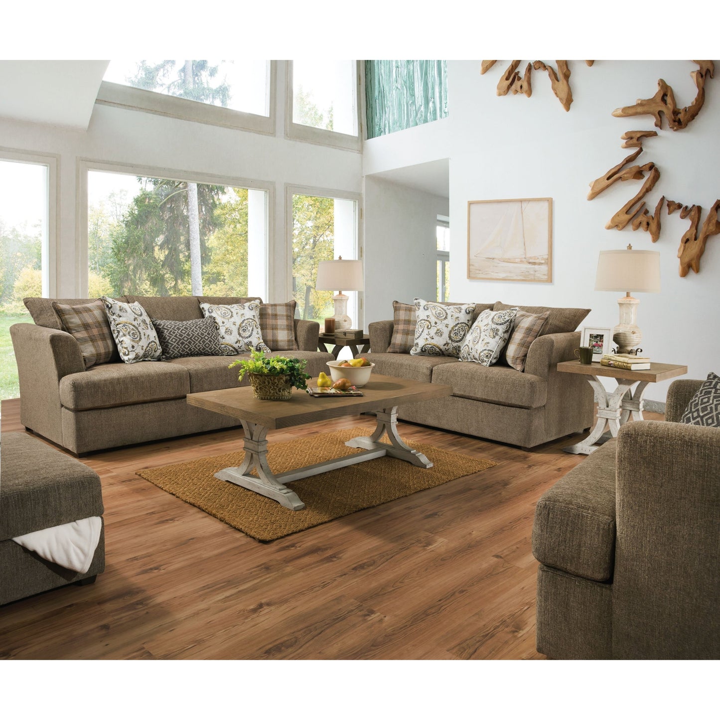 8009 STATIONARY SOFA AND LOVESEAT