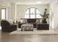 Galactic Chocolate 2pc Sectional, Swivel Chair & Ottoman