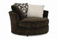 Galactic Chocolate 2pc Sectional, Swivel Chair & Ottoman