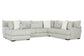 Tweed Silver 3 PC Stationary Sectional