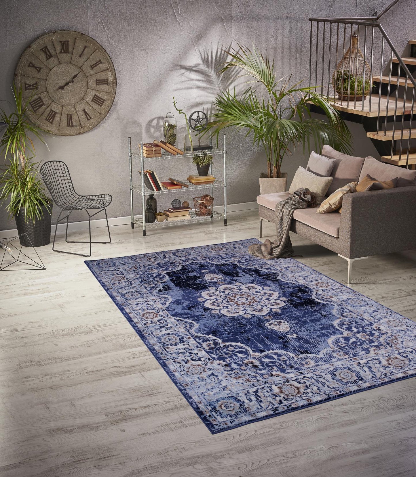 ANATOLIA RUG COLLECTION (AH04) (Blue and beige)