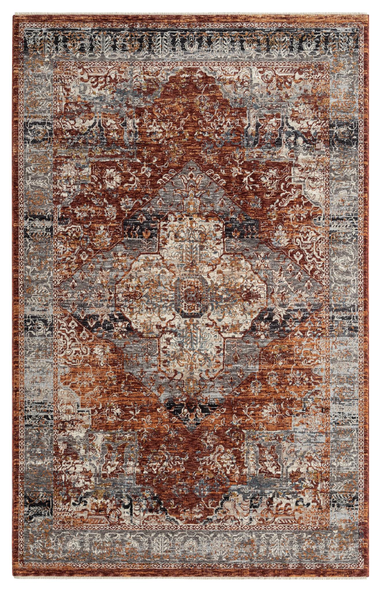 AMELIA RUG COLLECTION (AM01)  (Colors: Charcoal, Rust and Peach)