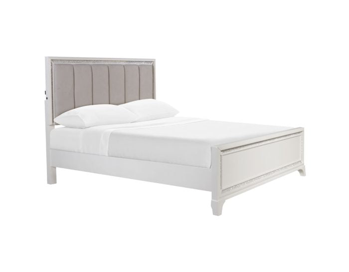 Cassie Illuminating Glam Queen Bed-King Bed-Chest-Nightstand-Dresser-Mirror