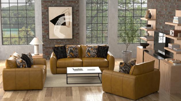 Corvara Top-Grain Leather/Match Sofa-Loveseat-Chair-Ottoman