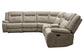 Blake- Dessert Taupe 6pc Modular Reclining Sectional with USB