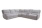 STELLAR - BLOKE COTTON 6pc Modular Power Reclining Sectional with Power Adjustable Headrests