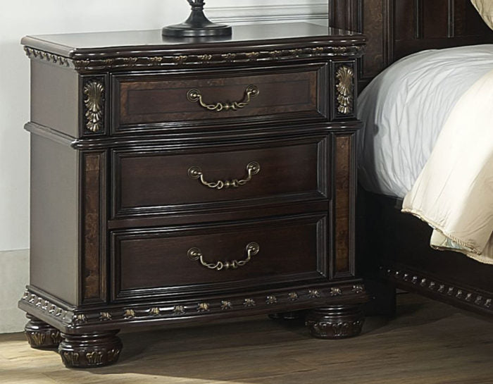 Monte Carlo Queen or King Bed-Dresser-Mirror-Chest-Nightstand-Media Chest