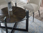 Olsen 5pc Glass Top Table & Upholstered Chairs