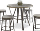 Portland 5 Piece 42-inch Round Counter Dining Set (Table & 4 Counter Stool’s)