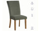 Artemis 70″ Rect White Marble Table, Tan Finish w/ Green Velvet Chairs