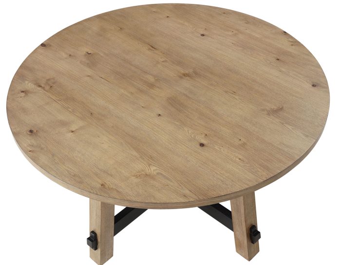 Aubrey 54″ Round Dining Table-Chairs-Driftwood