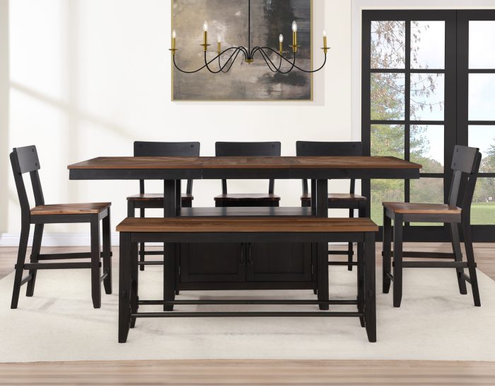 Bermuda 6-PIece Counter Dining Table & Counter Chair