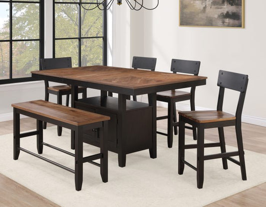 Bermuda 6-PIece Counter Dining Table & Counter Chair