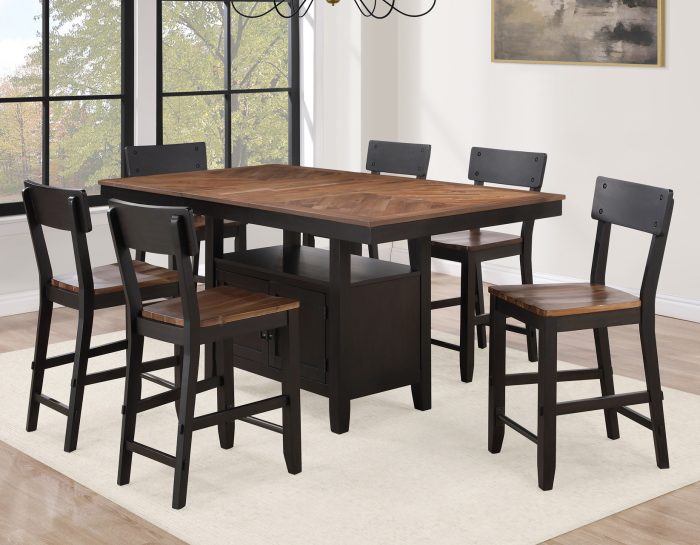 Bermuda 6-PIece Counter Dining Table & Counter Chair