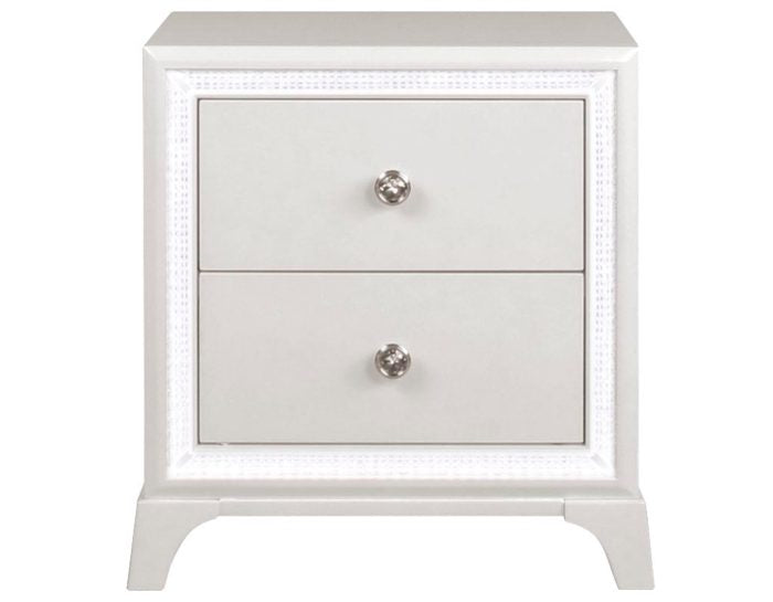Cassie Illuminating Glam Queen Bed-King Bed-Chest-Nightstand-Dresser-Mirror