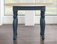 Darcy 42″ Round Dinning Table & Chairs, Midnight Blue and Natural Finish