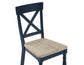 Darcy 42″ Round Dinning Table & Chairs, Midnight Blue and Natural Finish