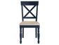 Darcy 42″ Round Dinning Table & Chairs, Midnight Blue and Natural Finish