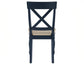 Darcy 42″ Round Dinning Table & Chairs, Midnight Blue and Natural Finish