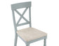 Darcy 42″ Round Dining Table & Chairs, Mint Green and Washed Linen Finish