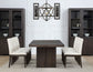 Evan 78-96-inch Dining with Eggshell Linen-Look Side Chairs