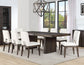 Evan 78-96-inch Dining with Eggshell Linen-Look Side Chairs