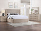 Henry Reeded Queen-King Bed-Chest-Nightstand-Dresser-Mirror Tan Finish