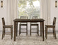 Joplin 5-Piece Counter Dining Set, Walnut Finish