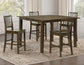 Joplin 5-Piece Counter Dining Set, Walnut Finish