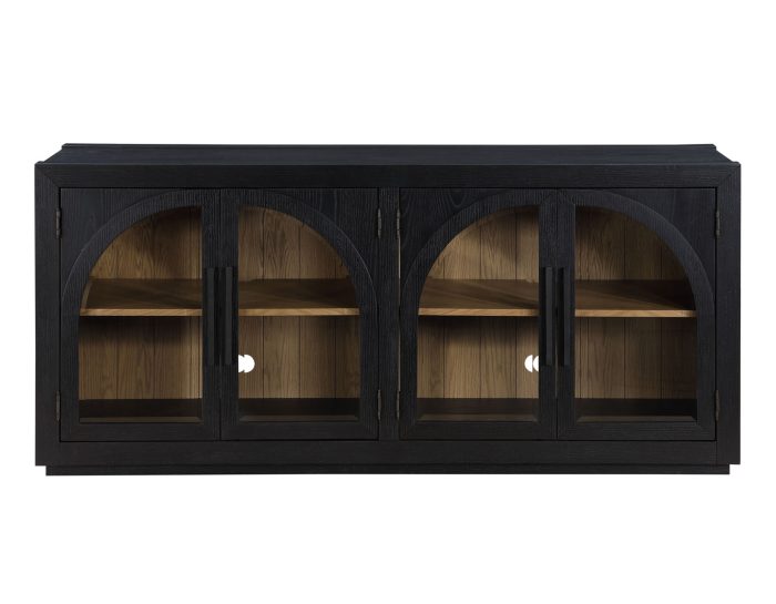 Magnolia Cathedral Doored Server/TV Stand, Black