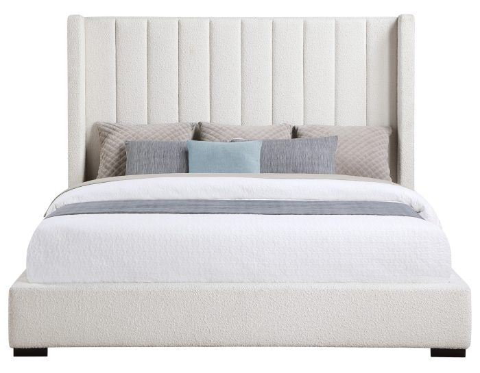 Pearson King Bed, Cream Velvet