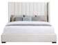 Pearson King Bed, Cream Velvet